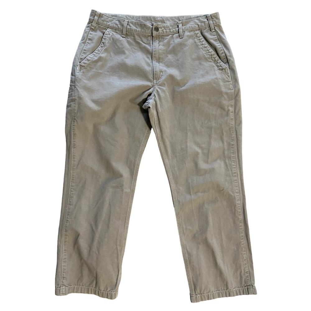 Carhartt B299 MUS Relaxed Fit Canvas Carpenter Pants Mens 38x30 Mushroom Gray